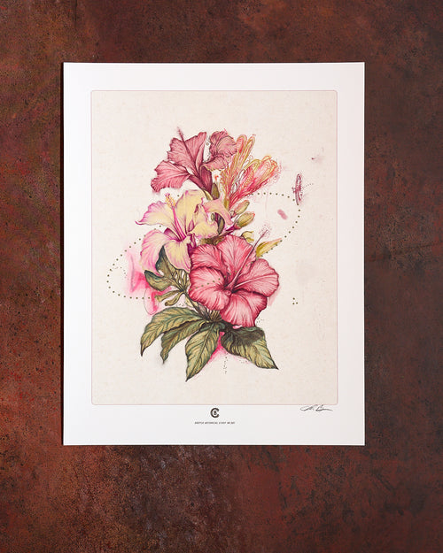 The Botanical Study No. 001 print shown as a flat-lay, by Chris Broy
