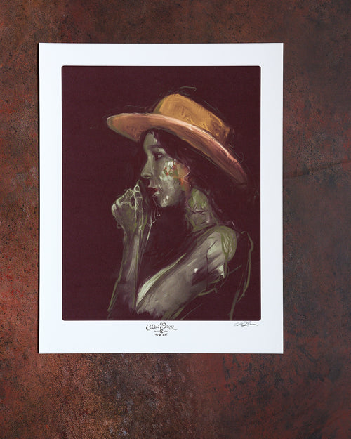 The New Hat print shown as a flat-lay, by Chris Broy